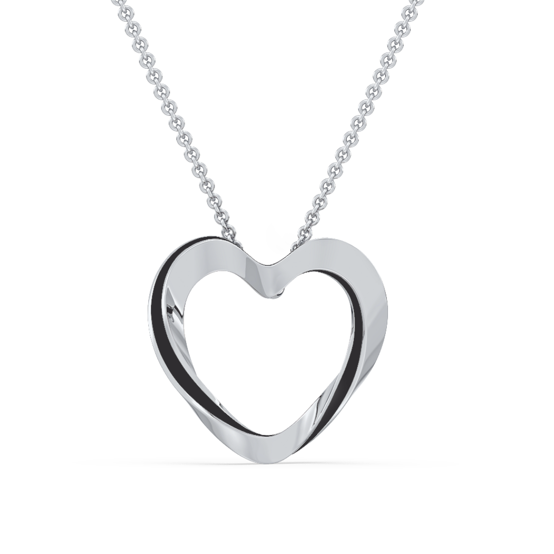 Lilo Color Heart Pendant - Silver
