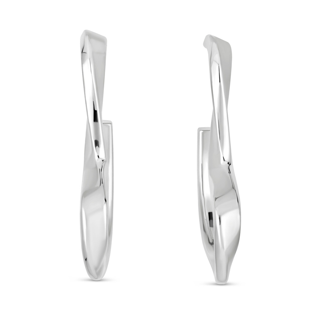 Sahab Hoops in Silver - Small