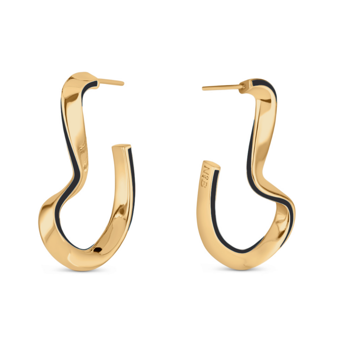Sahab Color Hoops in 18K Gold Vermeil - Small