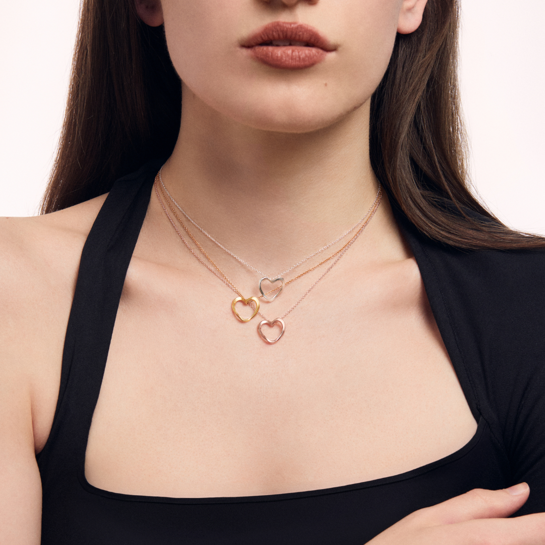 Lilo Heart Pendant - 18K Rose Gold Vermeil