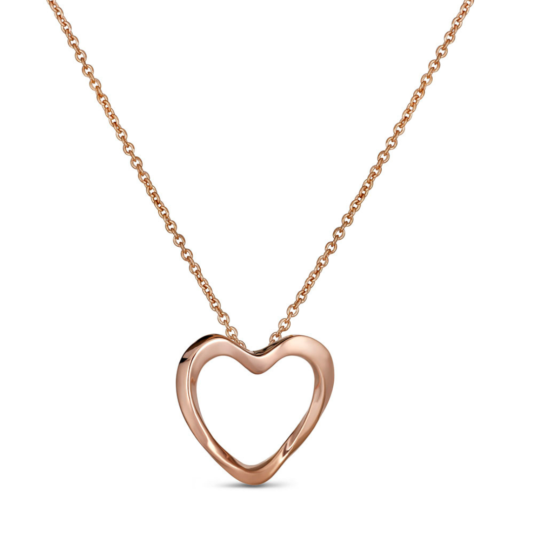 Lilo Heart Pendant - 18K Rose Gold Vermeil
