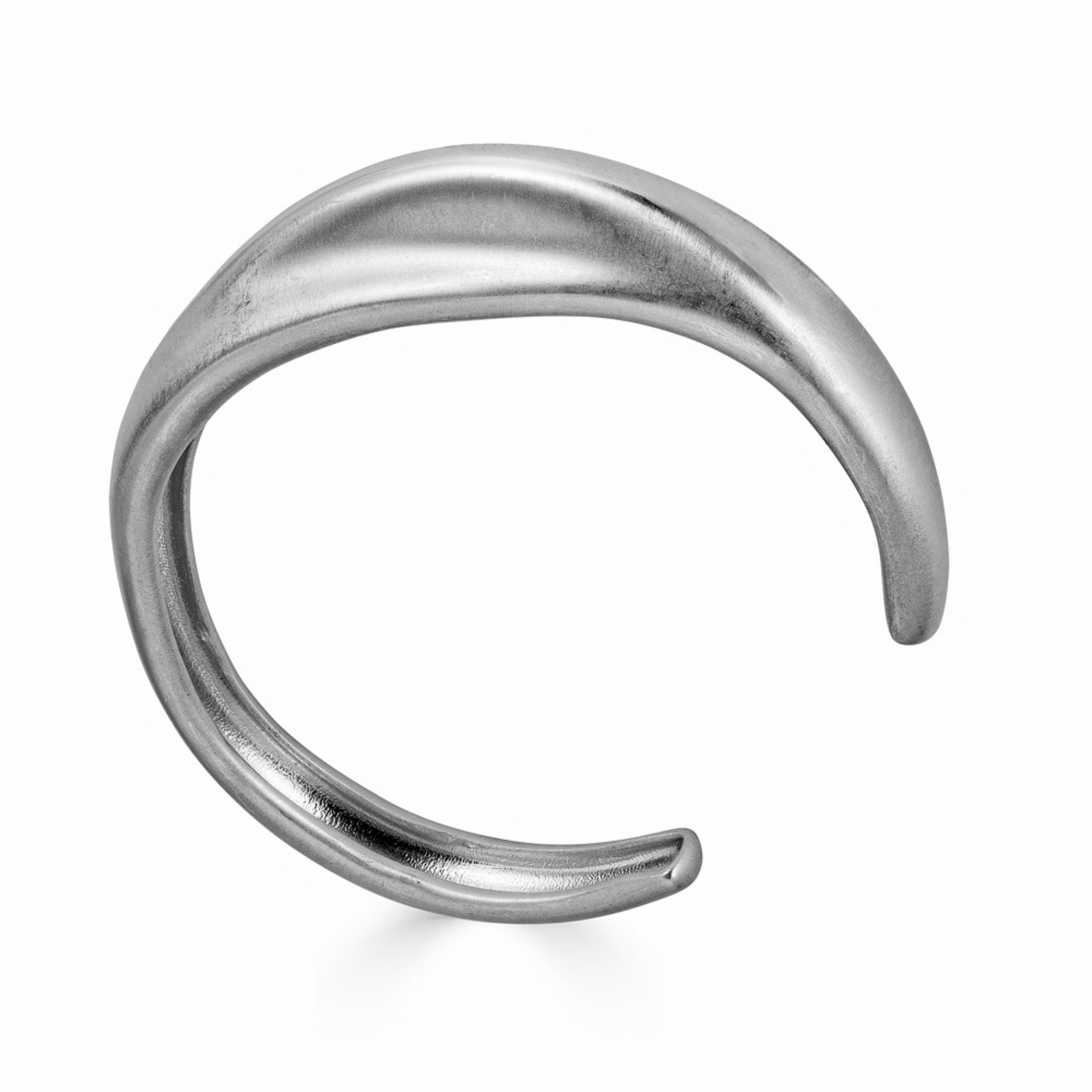 Hiba Cuff Bracelet in Sterling Silver, 9.5mm