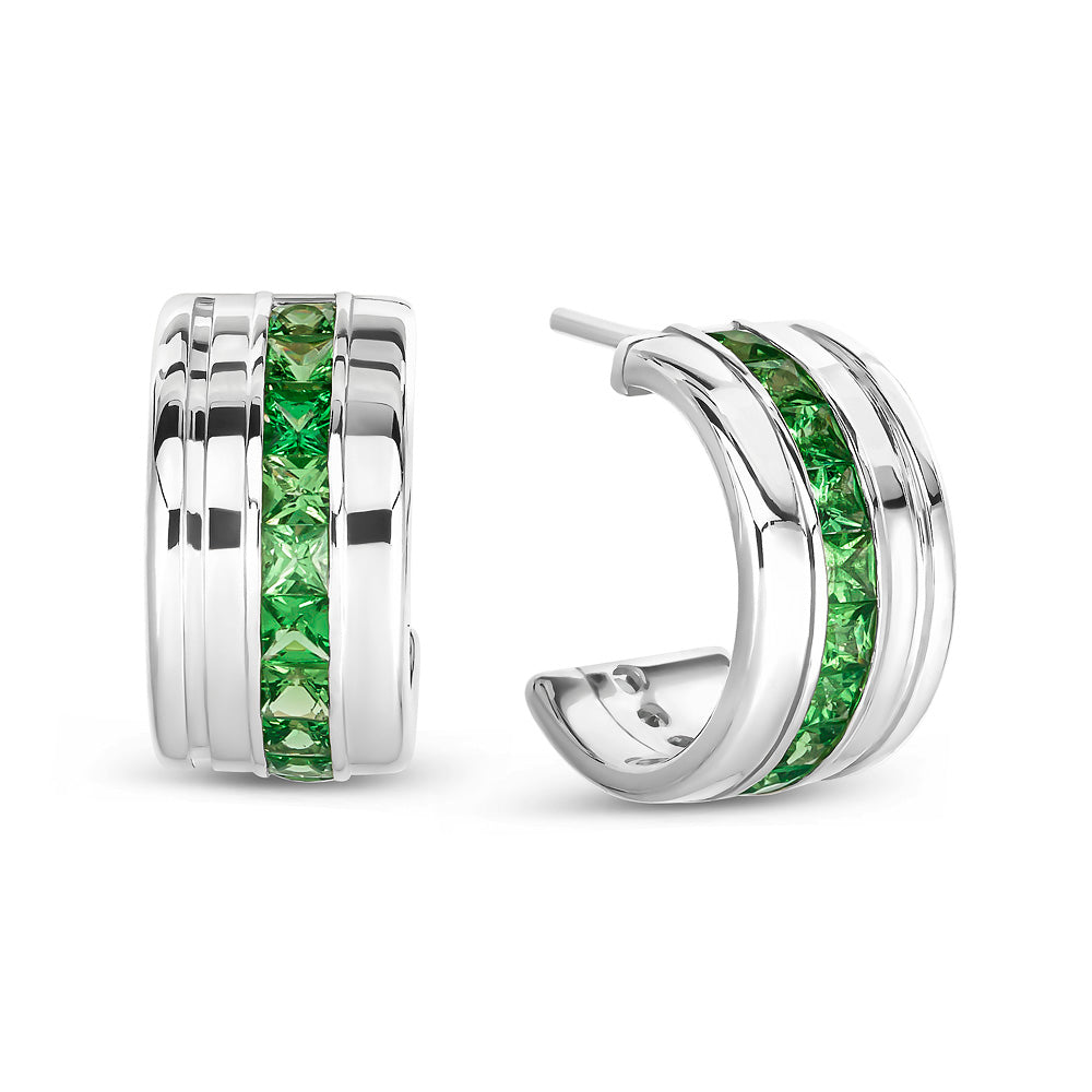 New Emerald earrings hotsell in sterling silver