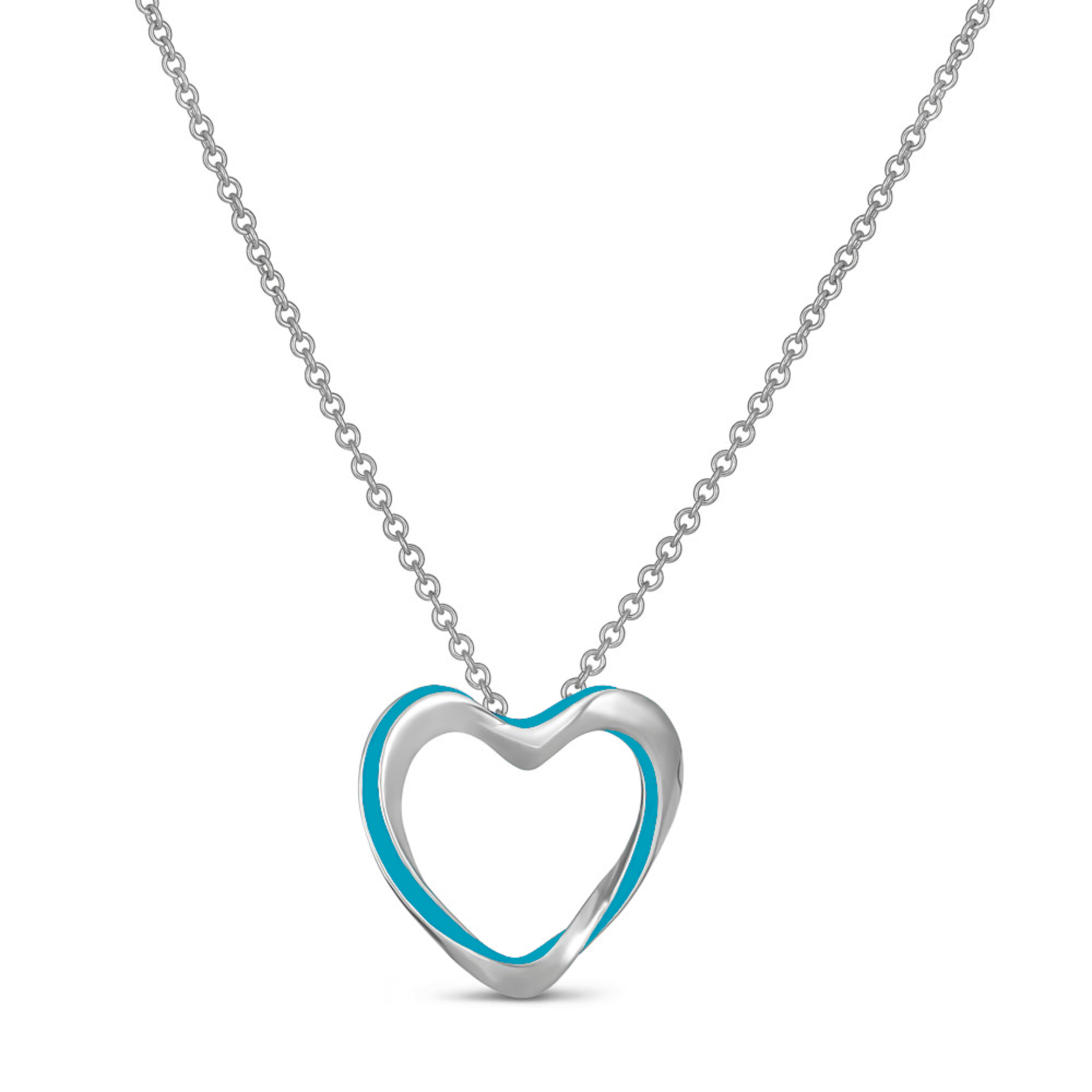 Lilo Color Heart Pendant - Silver Lilo Color Heart Pendant - Silver