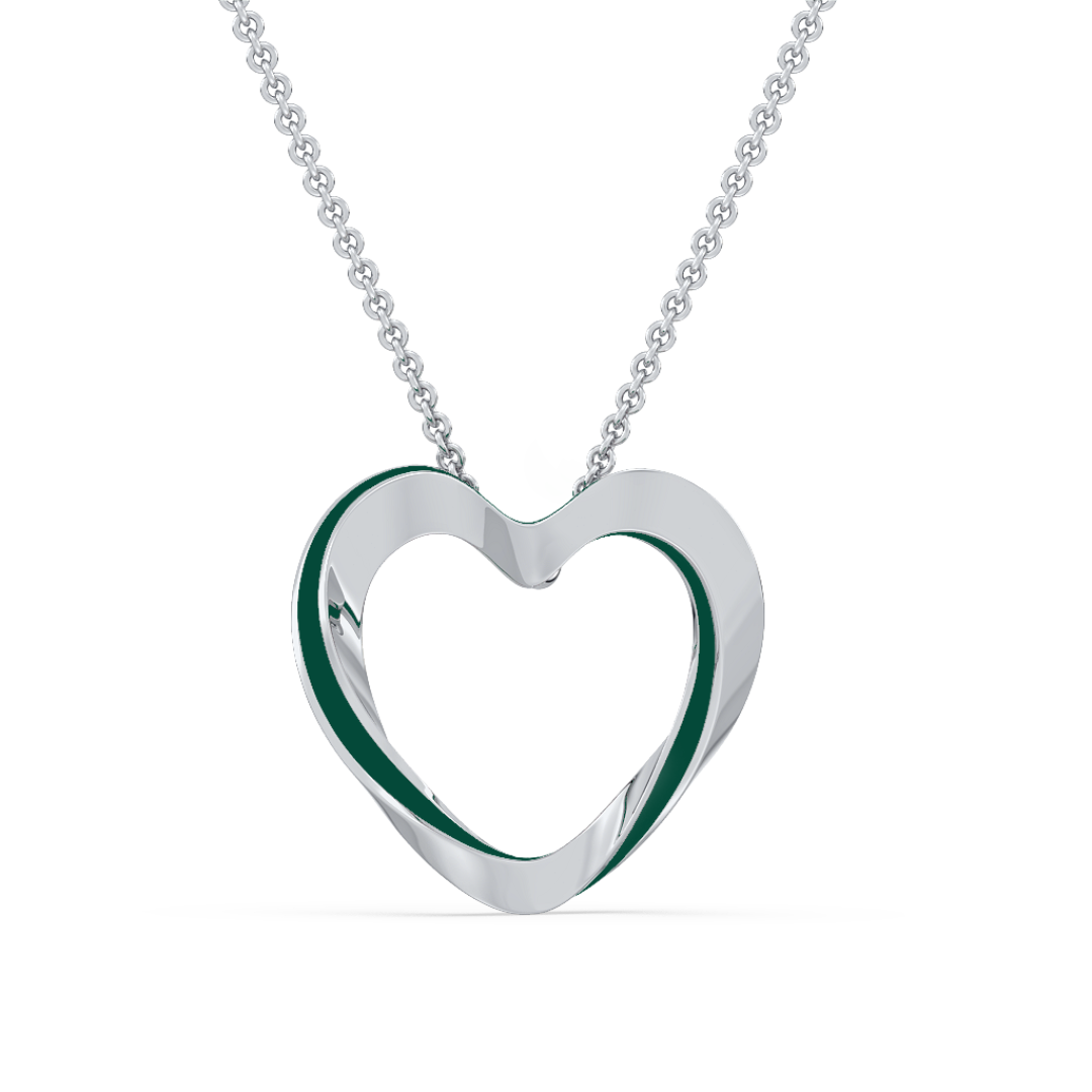 Lilo Color Heart Pendant - Silver