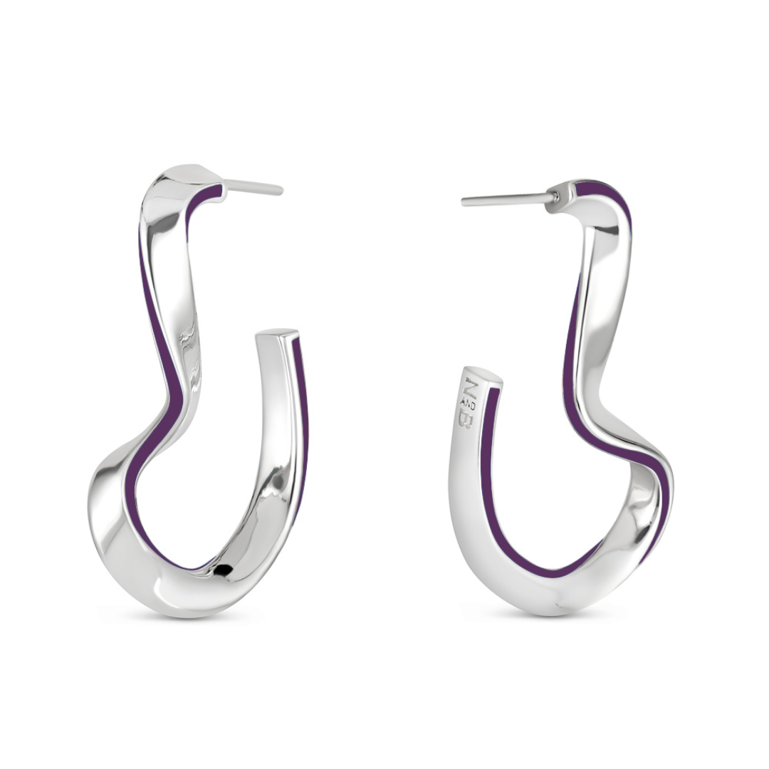 Sahab Color Hoop Earrings - Small