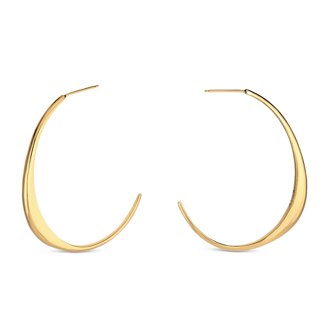 Hiba Hoop Earrings in 18K Gold Vermeil