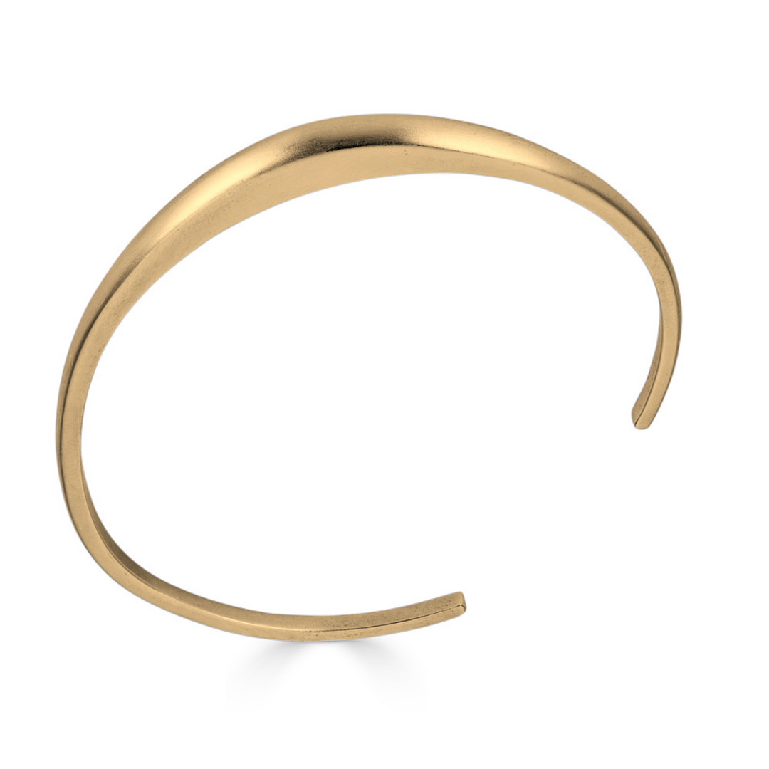 Hiba Cuff Bracelet in 18K Gold Vermeil, 3.5mm