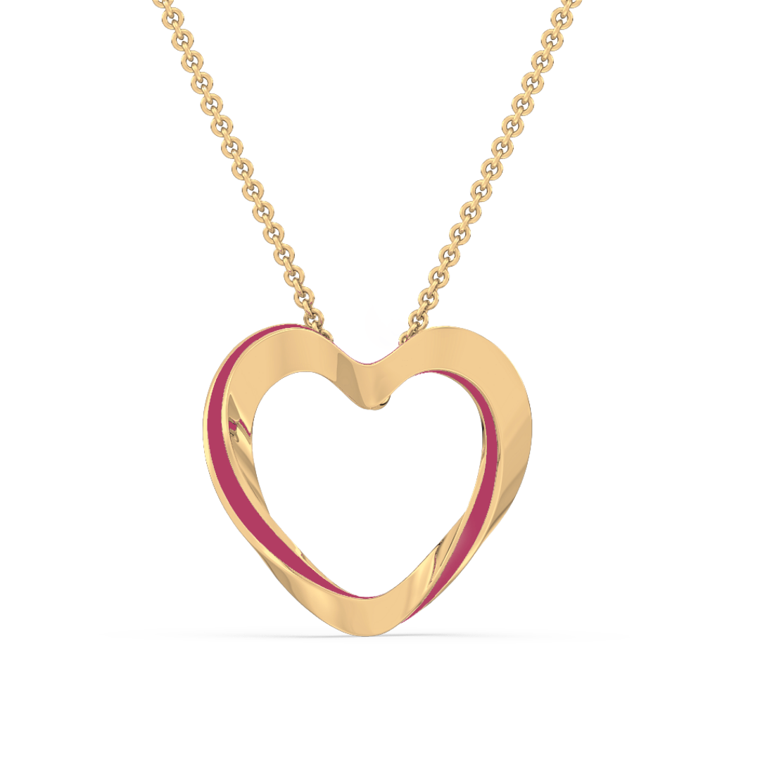 Lilo Color Heart Pendant - 18K Gold Vermeil