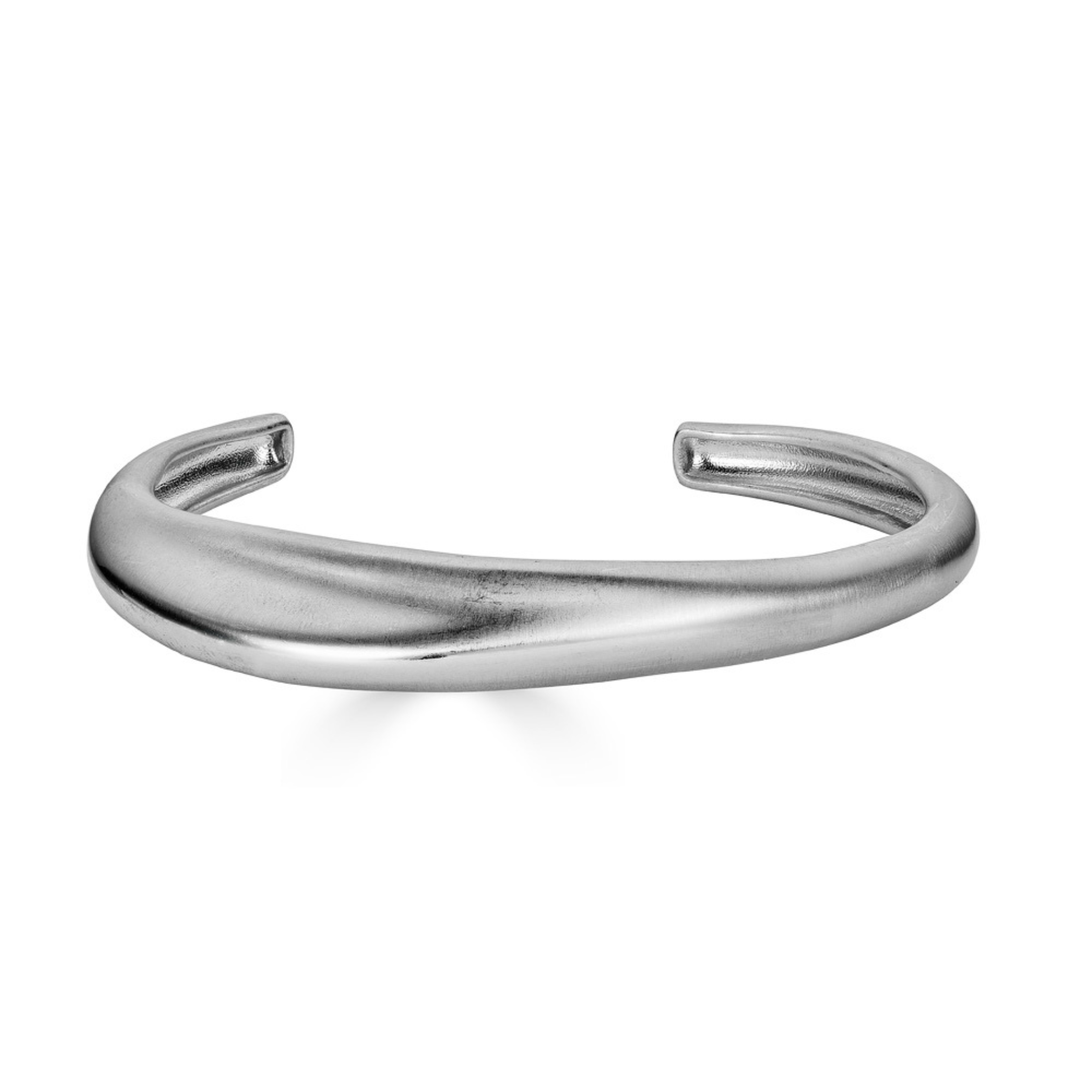 Hiba Cuff Bracelet in Sterling Silver, 9.5mm