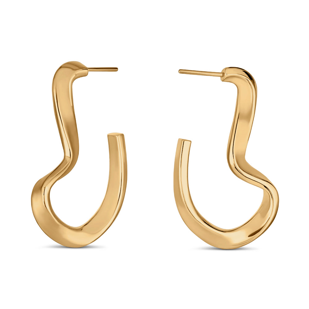 Sahab Hoop Earrings in 18K Gold Vermeil - Small