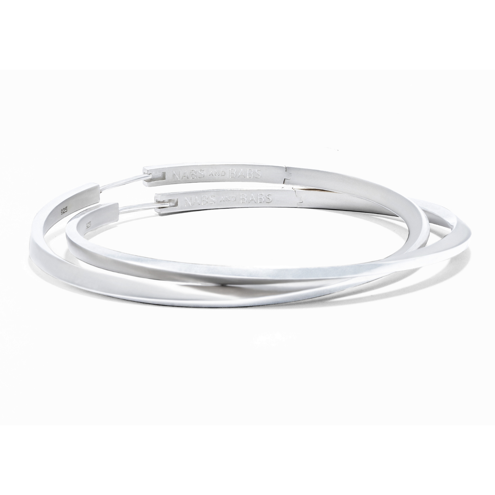 Lilo Hoops in Silver - Large