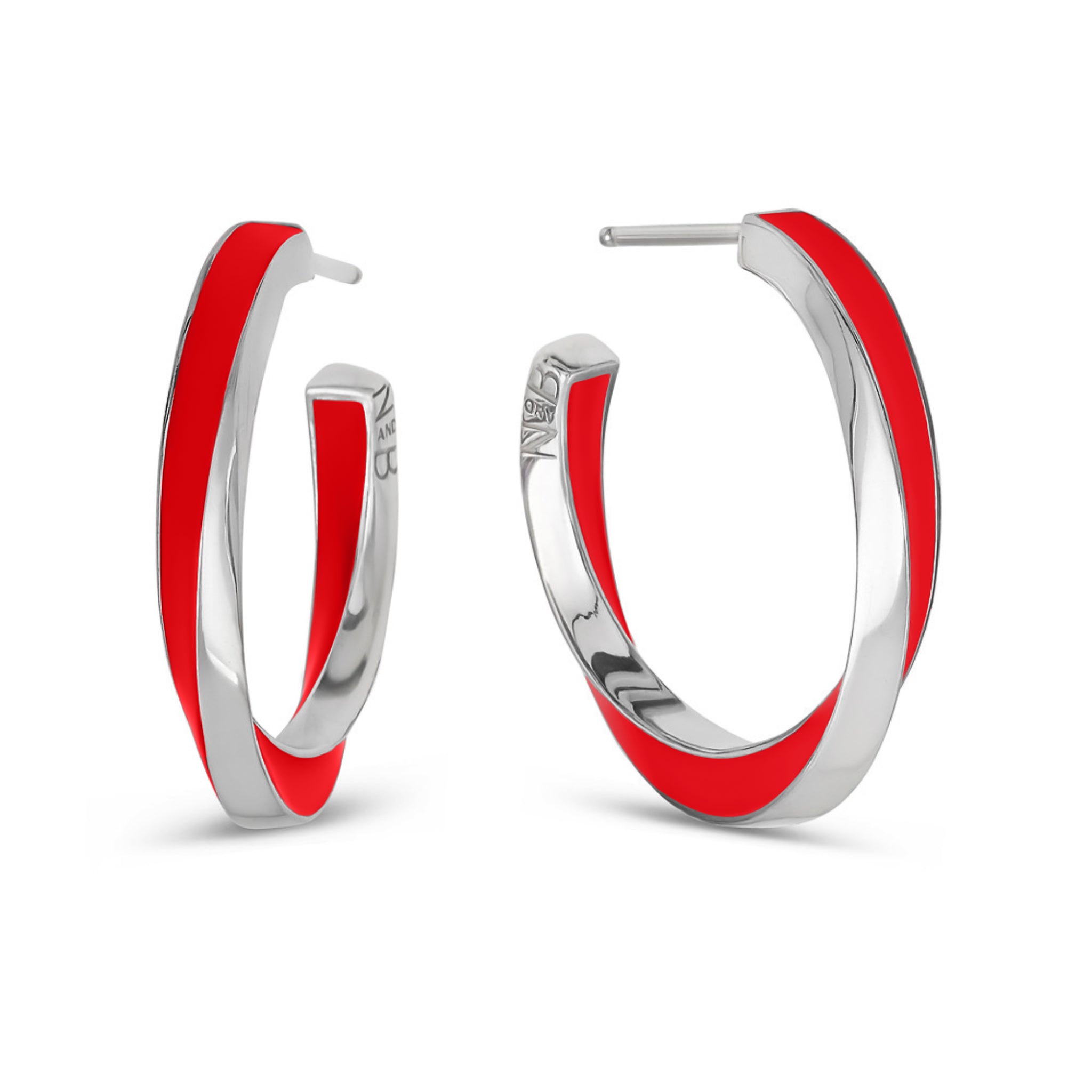 Lilo Color Petite Hoop Earrings - Silver